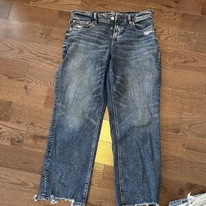American Eagle Outfitters Dark Blue Straight Leg Jeans